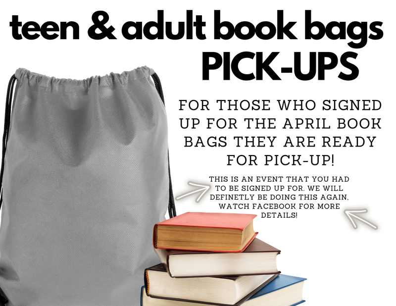 Adult and YA Book Bag Pick-up Day Adult and YA Book Bag Pick-up Day