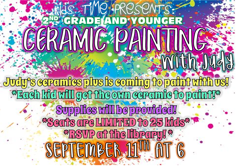 Kids Time: Ceramic Painting Kids Time: Ceramic Painting