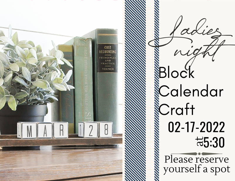 Ladies Night: Block Calendars Ladies Night: Block Calendars