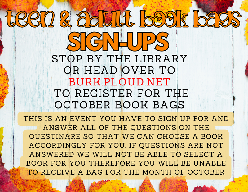 Teen & Adult Book Bag Sign-Ups