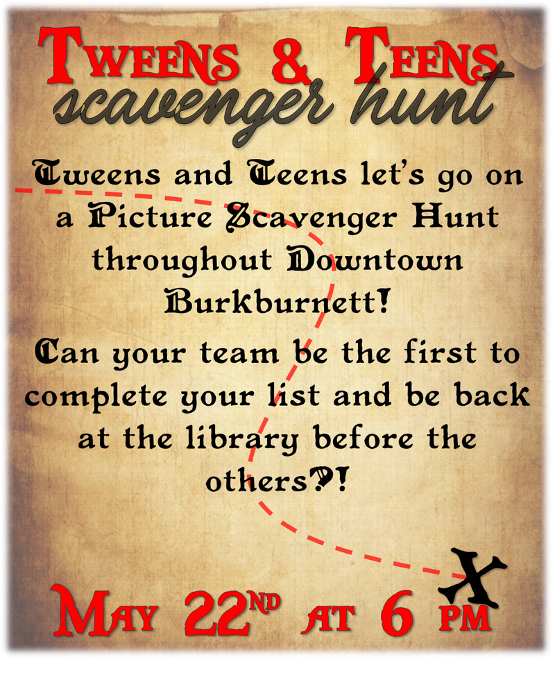 Tween Scene and Teen Night Out Scavenger Hunt