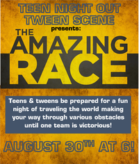 Tween Scene and Teen Night Out: The Amazing Race