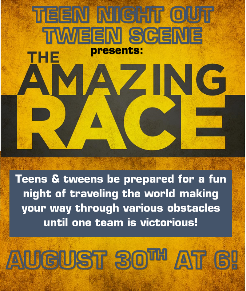Tween Scene and Teen Night Out: The Amazing Race Tween Scene and Teen Night Out: The Amazing Race